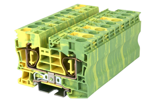 Cầu đấu động lực Dinkle AK10-PE | 57A | 10 mm² (màu Green-Yellow)