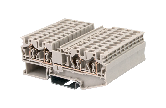 Cầu đấu động lực Dinkle AK4-TR | 800V | 32A | 4 mm² (màu Beige)