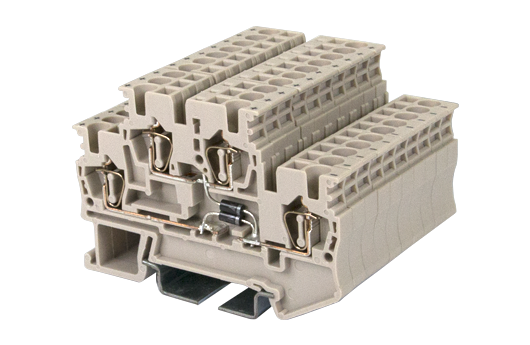 Cầu đấu Dinkle AKK2.5-D03 | 250V | 0.5A | 2.5 mm² (màu Beige)