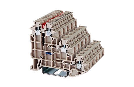 Cầu đấu Dinkle DK1.5SG-L24 | 24V | 17.5A | 2.5 mm² (màu Beige)