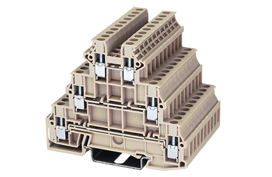 Cầu đấu Dinkle DK2.5L-3L | 500V | 24A | 2.5 mm² (màu Beige)