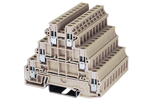 Cầu đấu Dinkle DK2.5LU-3L | 1000V | 24A | 2.5 mm² (màu Đỏ)