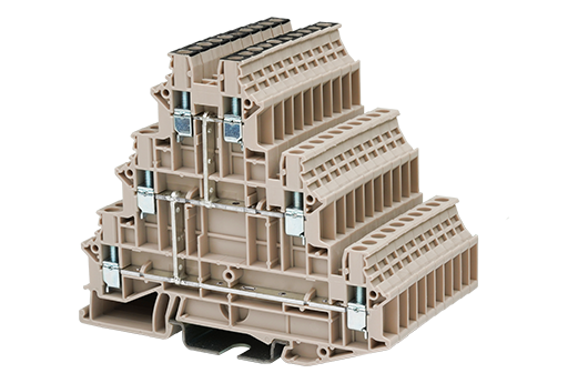 Cầu đấu Dinkle DK2.5N-3L-PV | 1000V | 24A | 2.5 mm² (màu Beige)