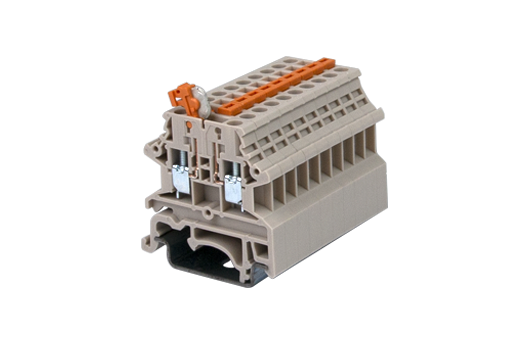 Cầu đấu Dinkle DK2.5N-TG | 400V | 24A | 2.5 mm² (màu Beige)