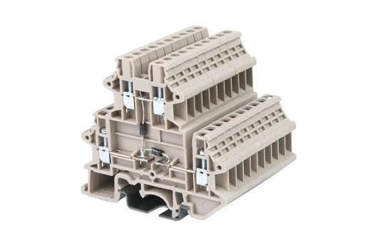 Cầu đấu Dinkle DKK2.5N-D04 | 250V | 0.5A | 2.5 mm² (màu Beige)
