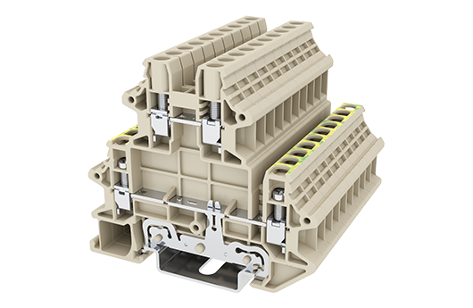 Cầu đấu động lực Dinkle DKK4N-L2PE | 800V | 32A | 4 mm² (màu Beige)
