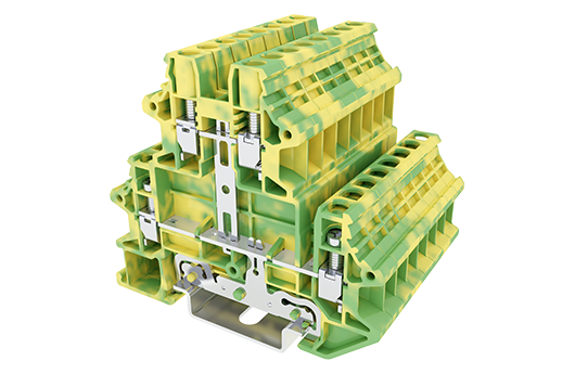 Cầu đấu Dinkle DKK4N-PE | 800V | 4 mm² (màu Green-Yellow)