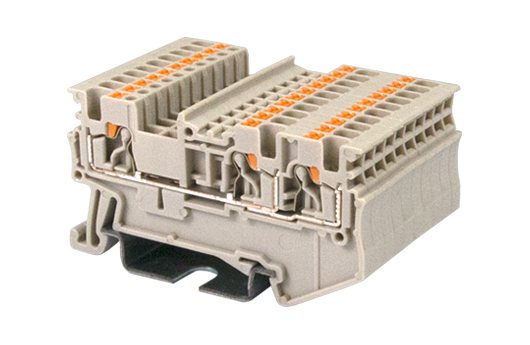 Cầu đấu Dinkle DP1.5N-TN | 500V | 17.5A | 1.5 mm² (màu Beige)