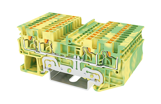 Cầu đấu Dinkle DP1.5N-TR-PE | 500V | 1.5 mm² (màu Green-Yellow)