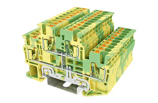 Cầu đấu Dinkle DPP2.5N-PE | 500V | 2.5 mm² (màu Green-Yellow)