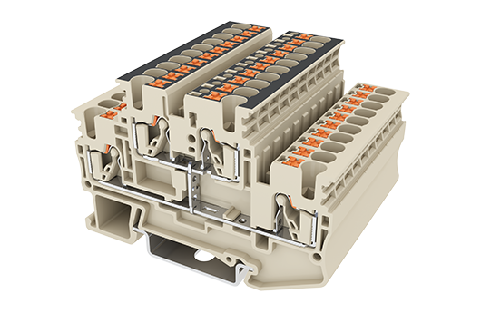 Cầu đấu Dinkle DPP2.5N-PV | 500V | 22A | 2.5 mm² (màu Beige)