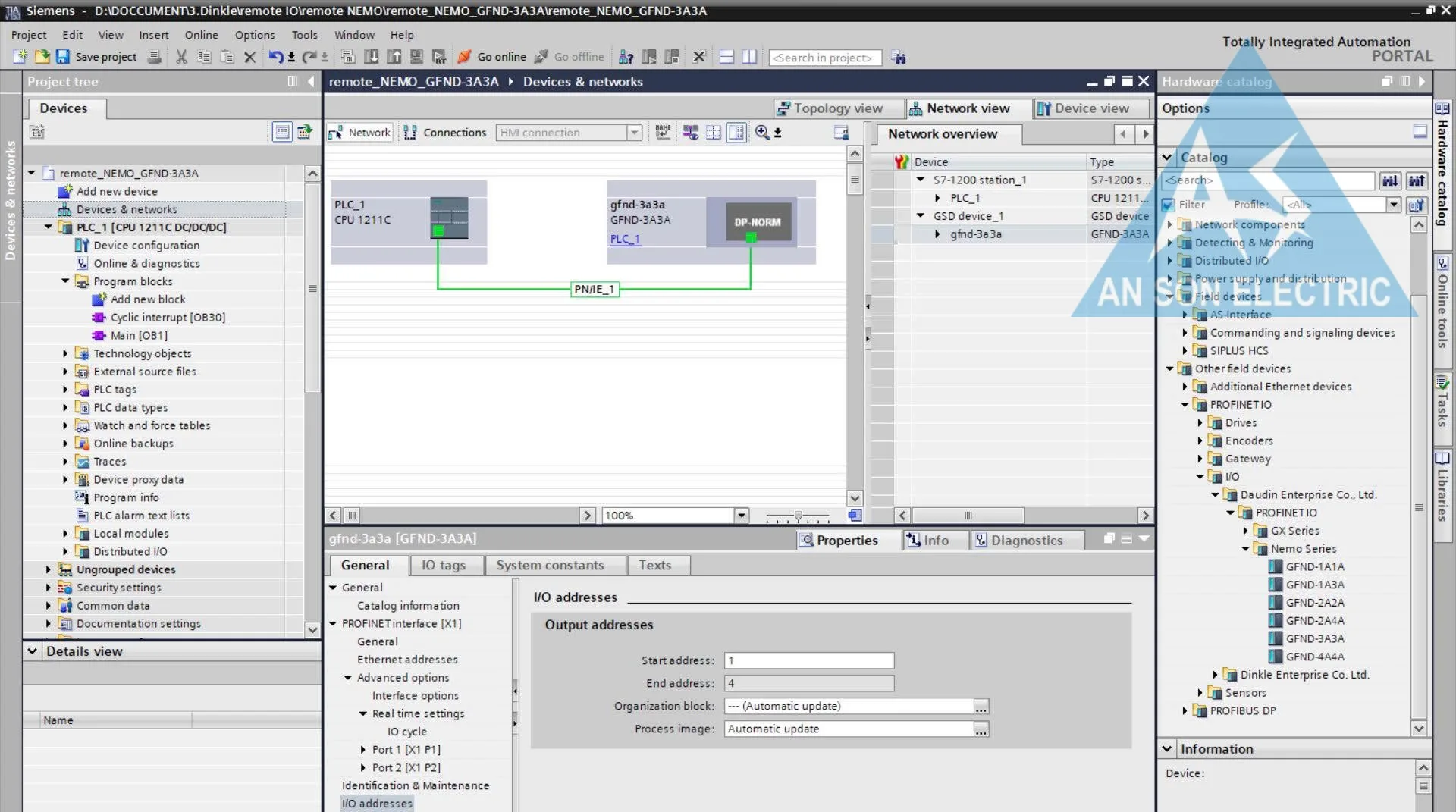 Cấu hình NEMO trong TIA Portal - Network view (PROFINET)