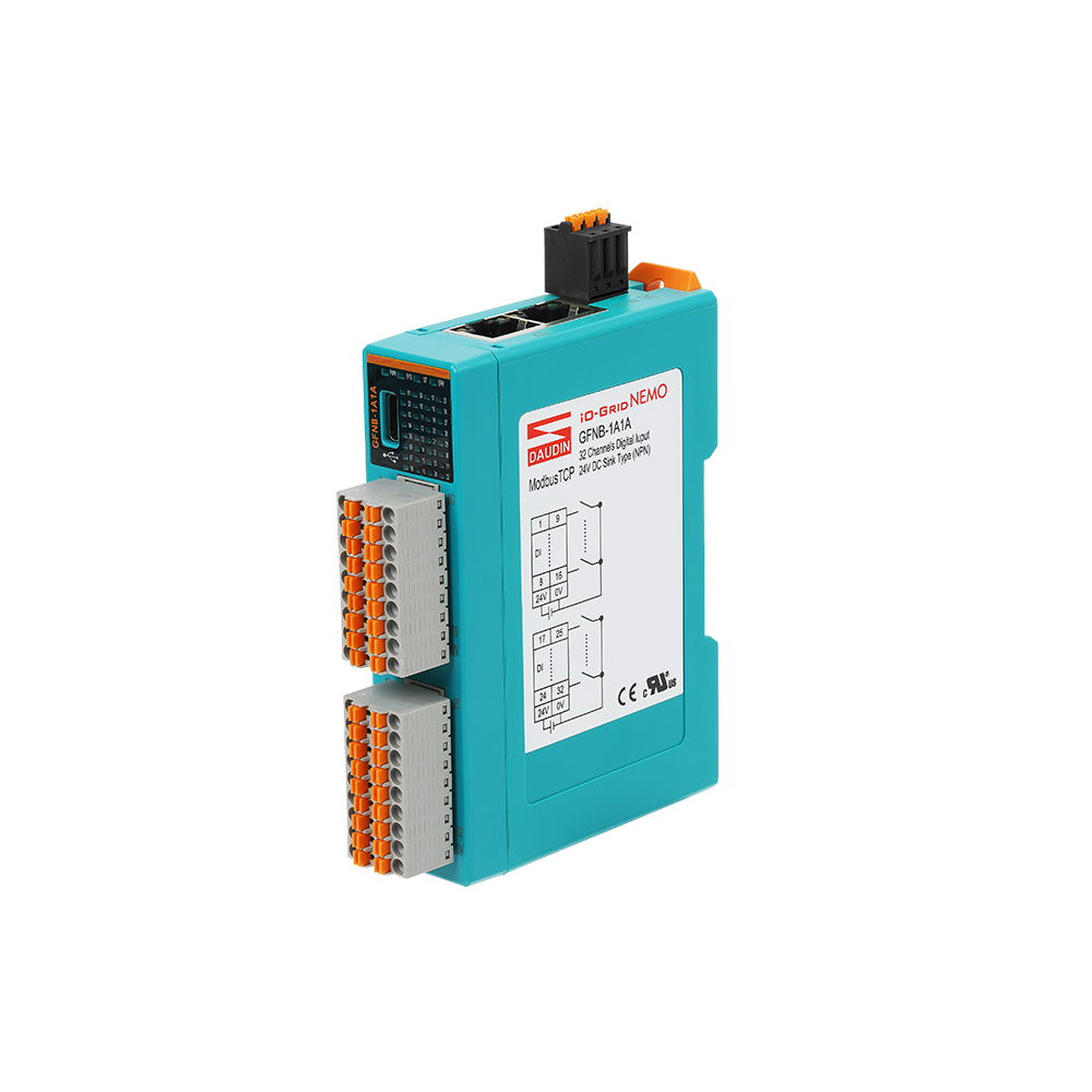 GFNB-1A1A – Module Remote I/O Modbus TCP, 32DI, Sink (NPN)