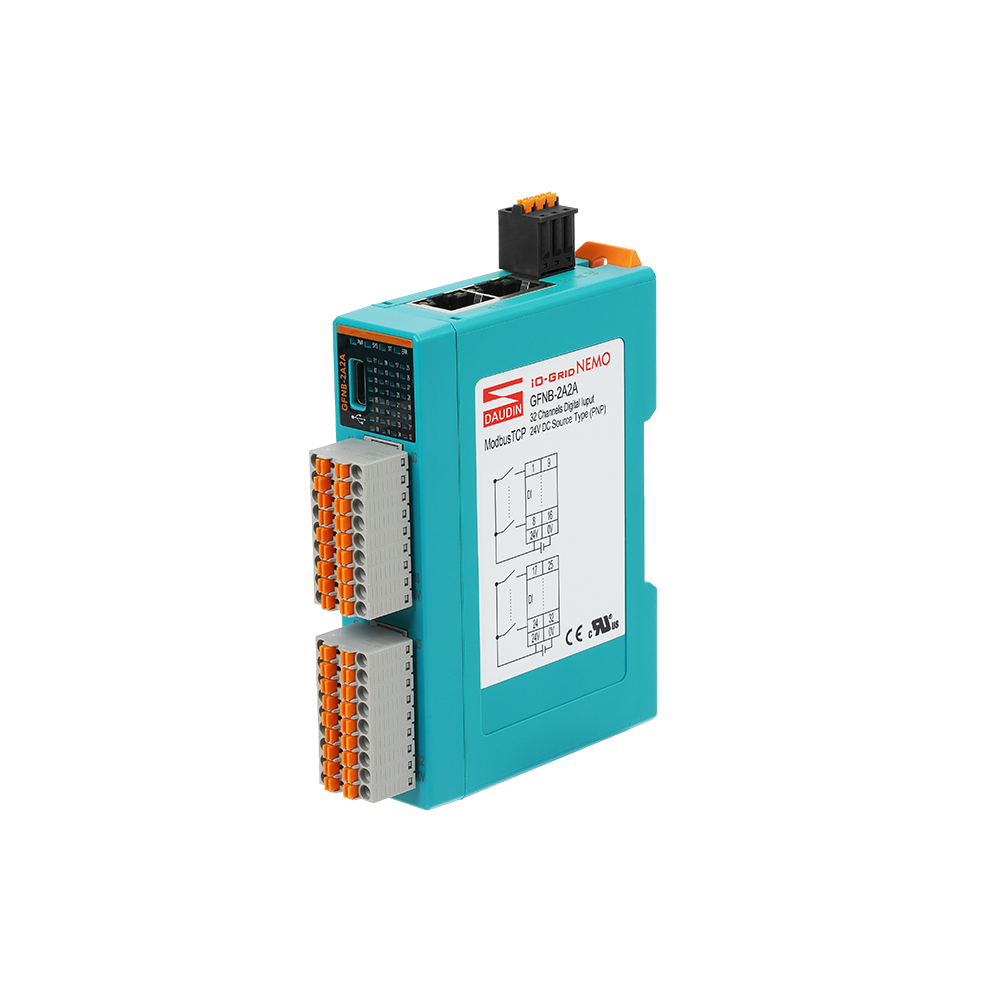 GFNB-2A2A – Module Remote I/O Modbus TCP, 32DI, Source (PNP)