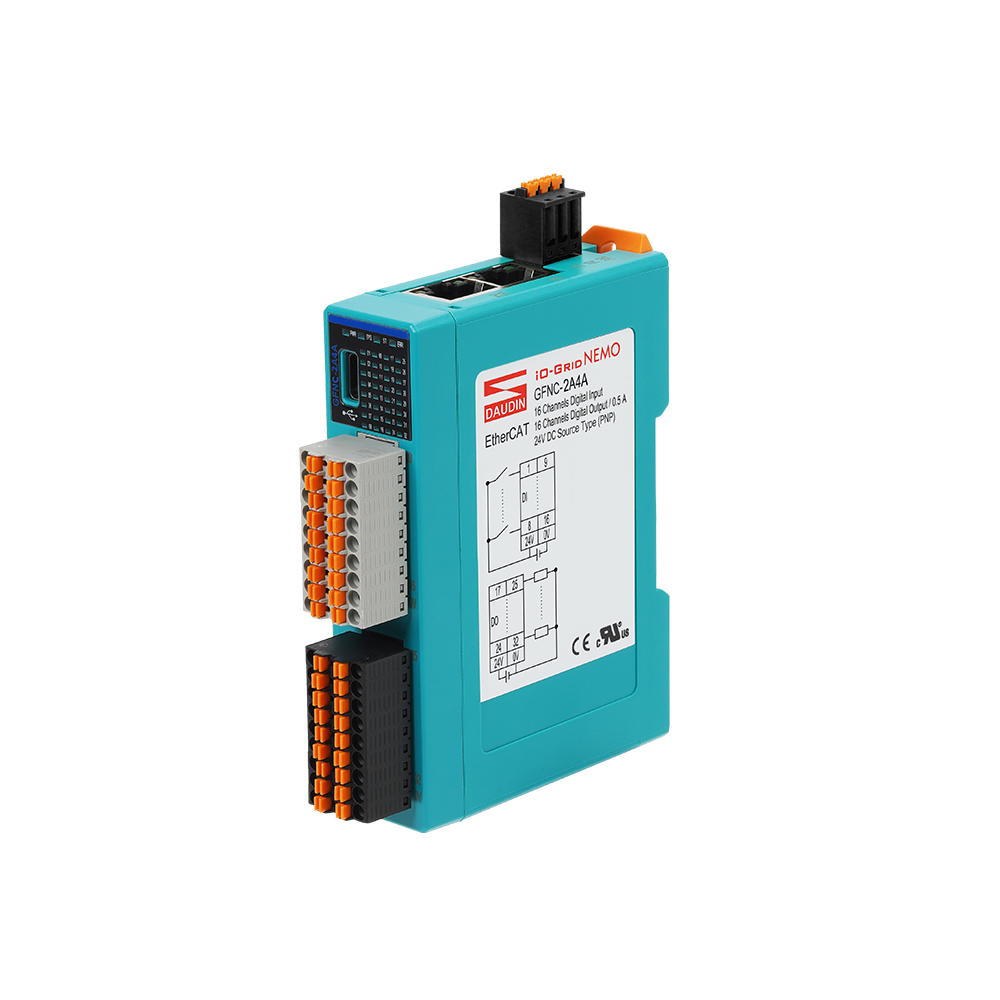 GFNC-2A4A – Module Remote I/O EtherCAT, 16DI/16DO, Source (PNP)
