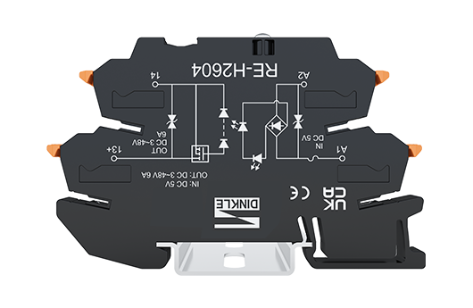 Opto Relay RE-H2604 — Input : 5 VDC / 15-20 mA, Output : 3~48 VDC / 6A