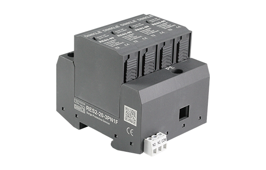 Chống sét 3 pha xoay chiều AC 380V – Imax 20kA (tích hợp cặp tiếp điểm báo lỗi NO/NC)