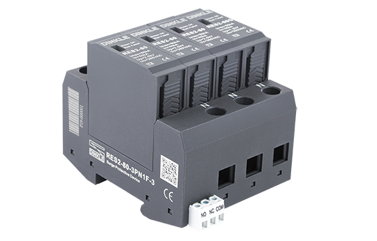 Chống sét 3 pha xoay chiều AC 380V – Imax 80kA (tích hợp cặp tiếp điểm báo lỗi NO/NC)